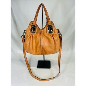 B. Makowsky Kayla Peach Leather Shoulder Bag Orig $318